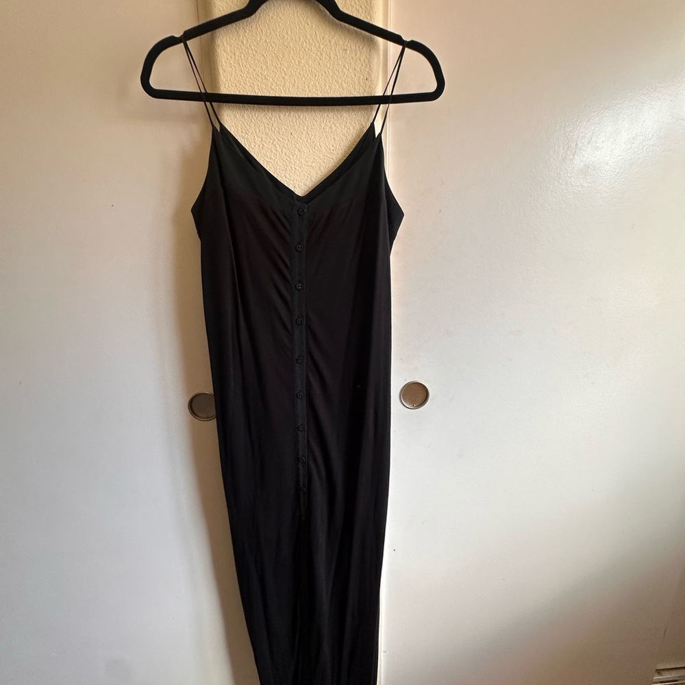 Black Button Down Maxi Dress